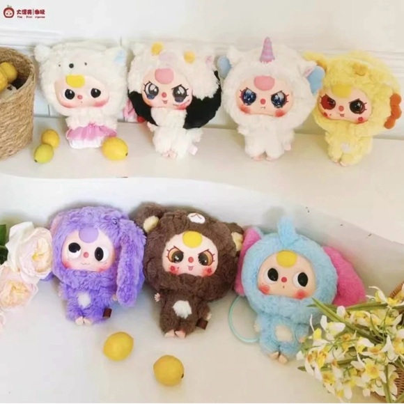 Baby Three Big Head Baby Zipper Bag • Full Case - 6 BLIND BOX - LARGE Plush🐣 - Picture 11 of 12